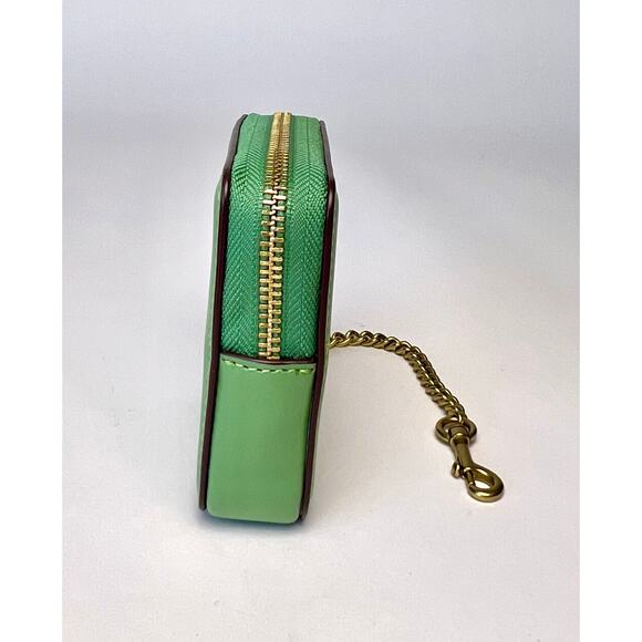 Coach Small Chain Wristlet Coin purse in Pistachio Green - Picture 6 of 10